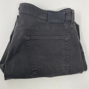 AG Adriano Goldschmied 38x29 Dark‎ Gray "Everett" Slim Straight 5 Pocket Jeans